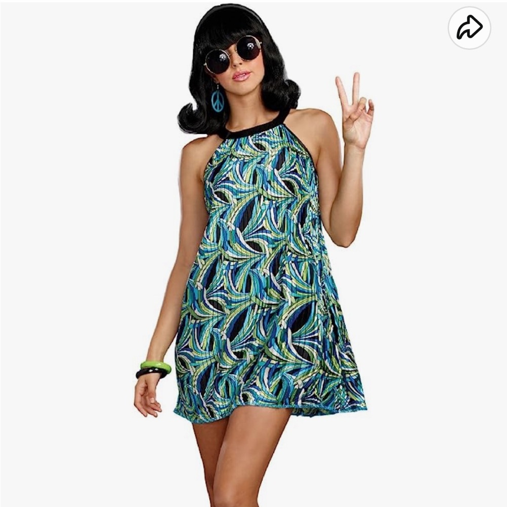 Dreamgirl Multicolor Halter Dress Costume